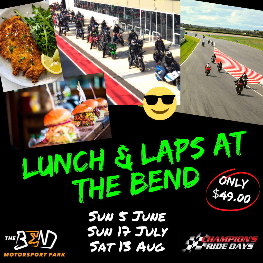 Lunch & Laps at The Bend – SUN 5 JUNE 2022!!